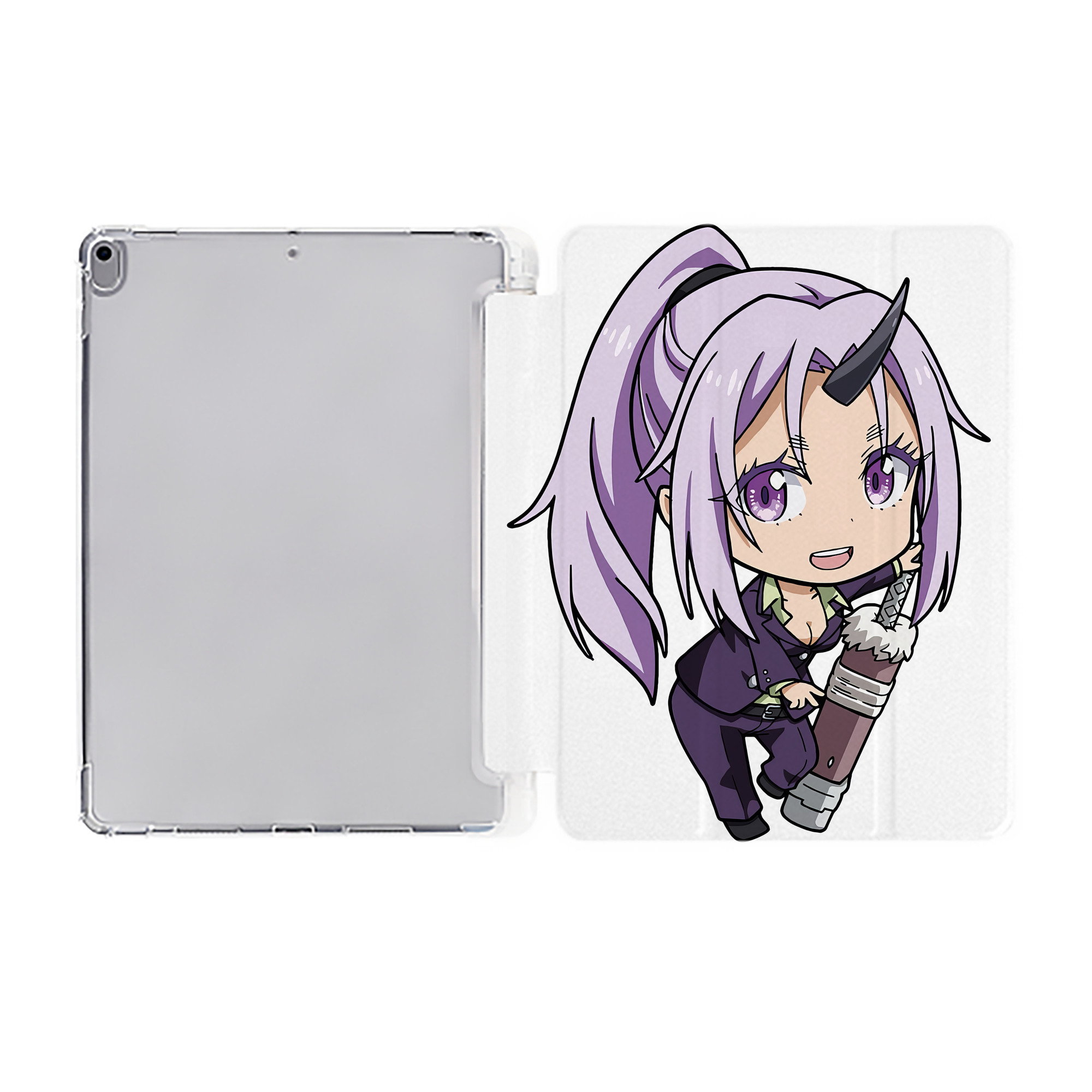 （画像用） 転スラ Regarding Reincarnated to Slime IPad ケース ペン収納付き 三つ折りスタンド PUレザー×シリコン 対応機種9.5/10.5/10.9インチ